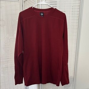 Prana Red Long Sleeve Shirt
